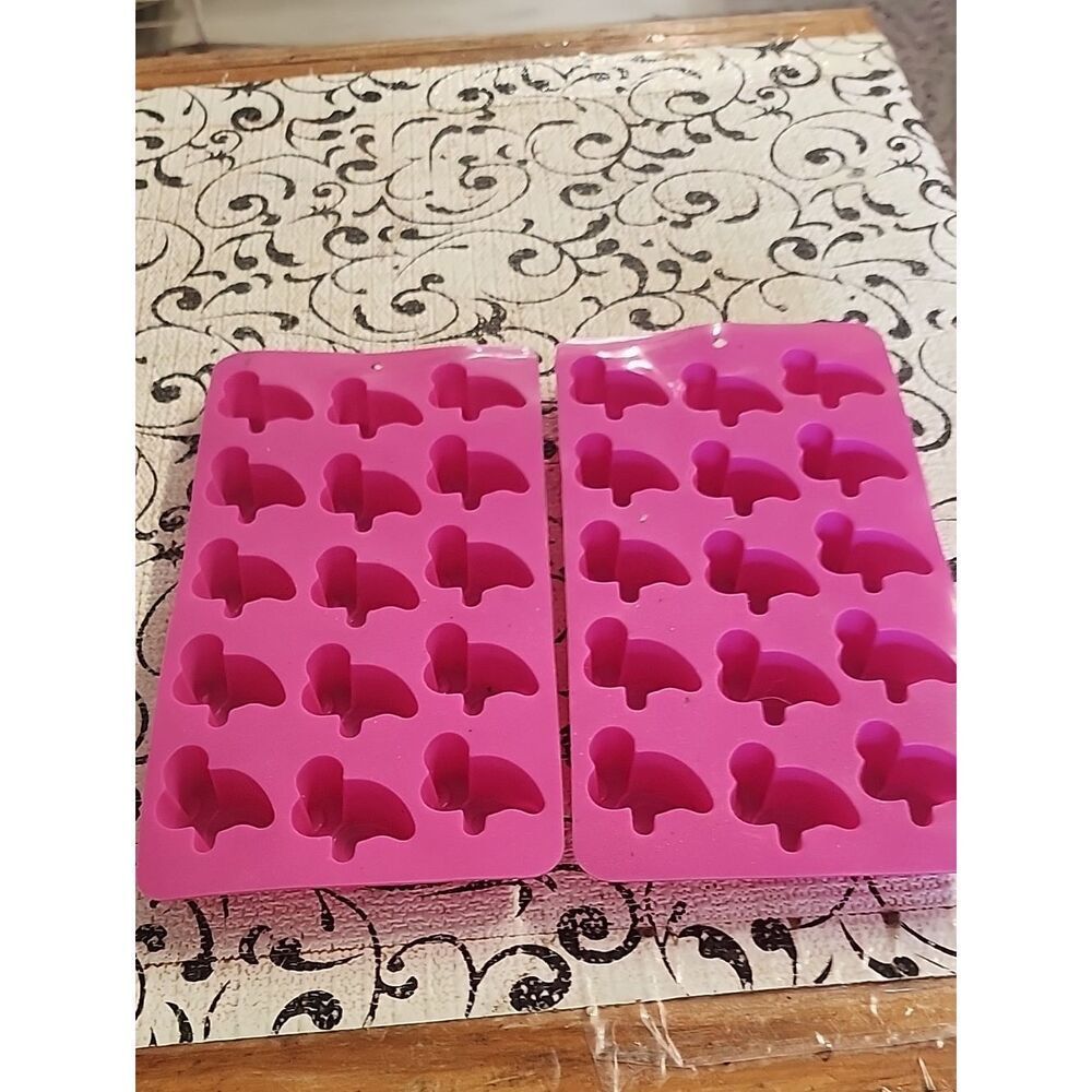 Pink Silicone Flamingo Candy & Ice Cube Mold Set
